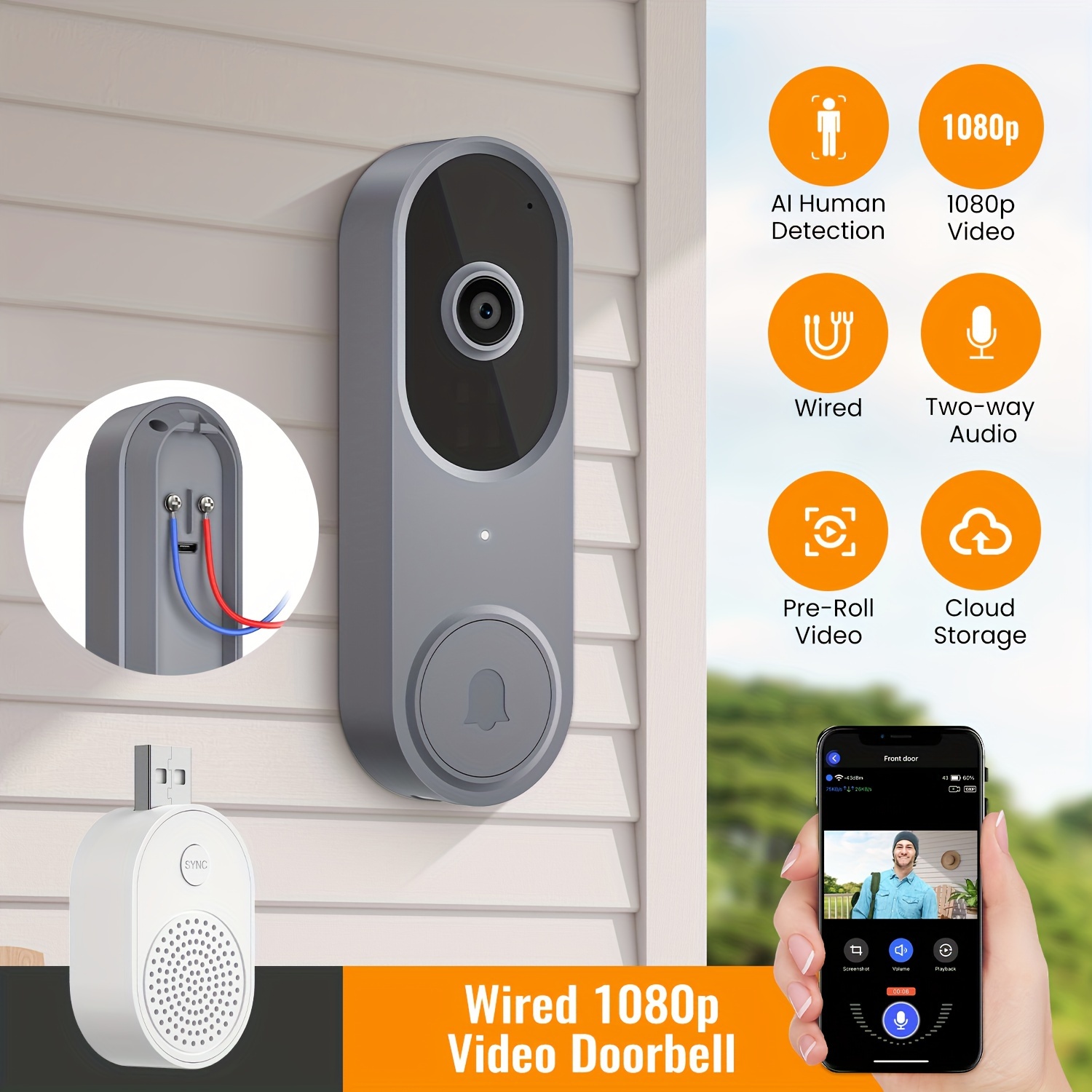 Closed Circuit Doorbell Camera Temu