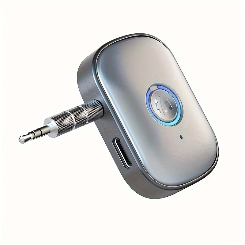 Adaptador Bluetooth Receptor Aux para coche: Transmisor de audio estéreo  inalámbrico Entrada auxiliar de 0.138 in Jack con tarjeta TF Reproductor MP3