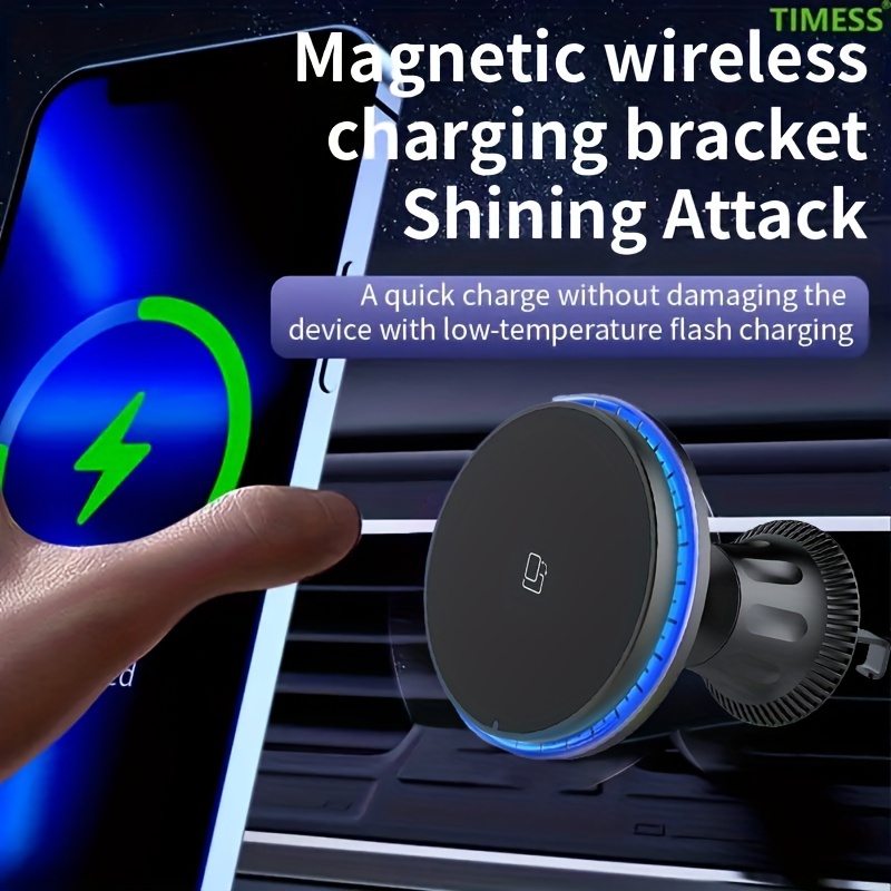 Mag-Safe - Batería para Apple, banco de energía inalámbrico magnético  plegable de 5000 mAh con soporte de aleación de aluminio, cargador MagSafe  de