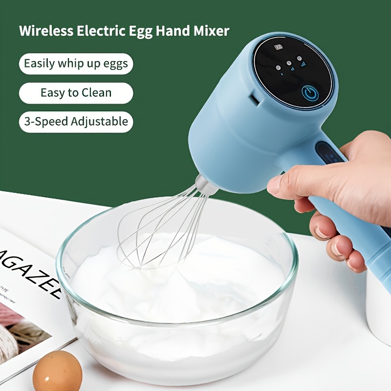 Wireless 3 Speed Mini Mixer Electric Food Blender Handheld Mixer Egg Beater Automatic Cream Food Cake Baking Dough Mixer, Size: 2 Set, Pink