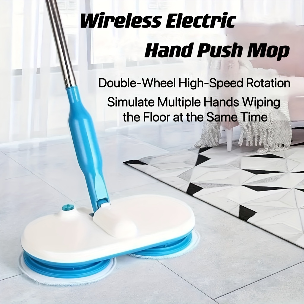 Virbo Cordless Cleaning System, 1 Vibration Handheld Scrubber And Floor Mop  With 2 Replaceable Cleaning Cloth, Cordless Wiper For Effortless Scrubbing  And Polishing, Cleaning Tool, Cleaning Supplies, Back To School Supplies -  Temu