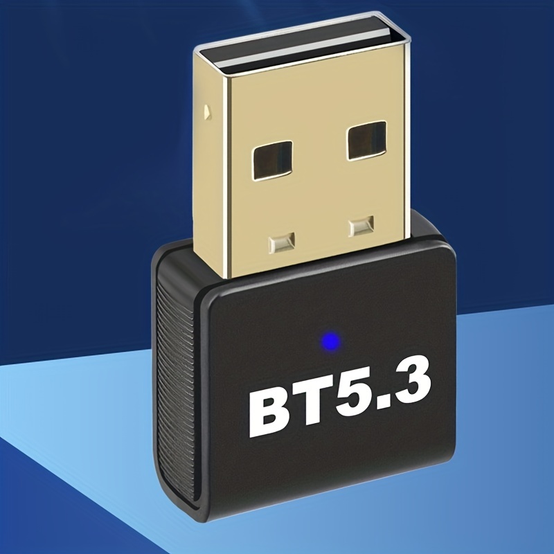 Adaptateur Bluetooth USB 5.3, Connecter et Utiliser Clé Bluetooth pour PC  Portable EDR Dongle USB Bluetooth Compatible avec Windows 11/10/8.1 Blanc :  : Informatique