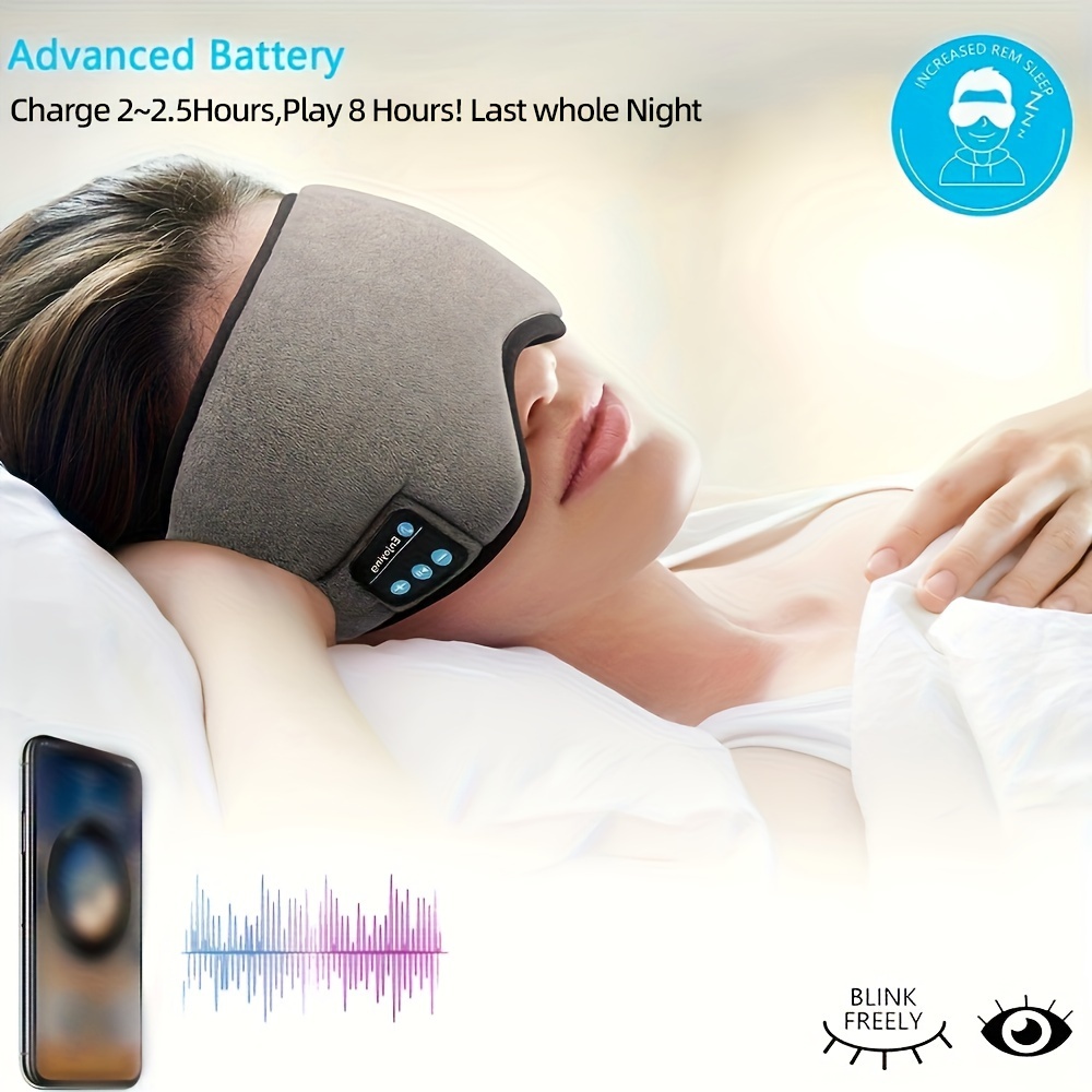 Auriculares para dormir con Bluetooth para dormir, auriculares para dormir  de lado, banda de sueño, acogedora máscara inalámbrica para ojos, regalos