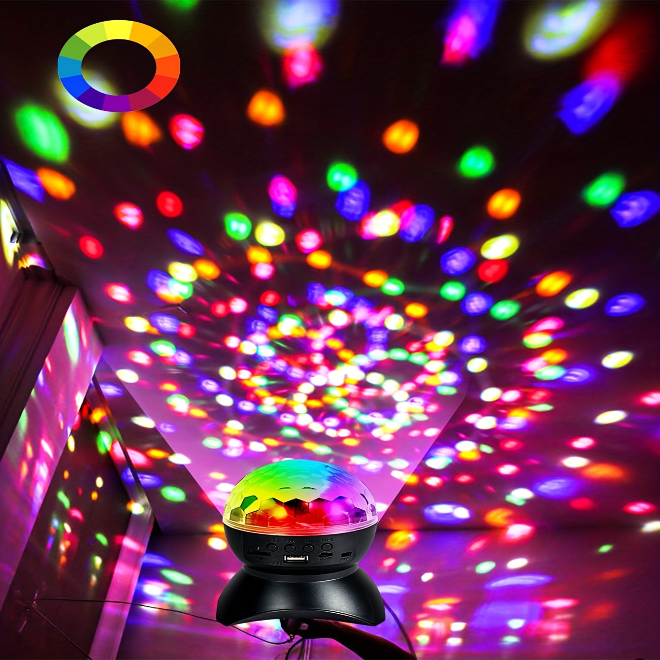 1pc Discolicht Rotierendes Partylicht LED Blitzlampe Multi Kristallkugel  RGB Laserlicht Für Party Geburtstag Hochzeit Halloween Weihnachten - Temu  Switzerland