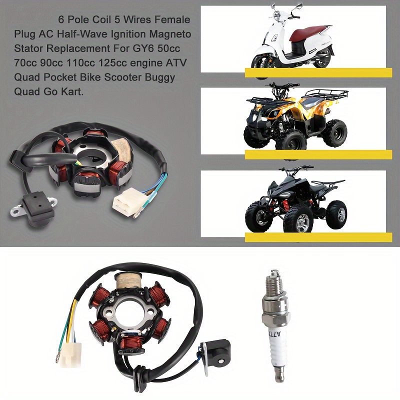 TC-Motor Interruptor de llave de 2 cables para mini moto eléctrica Dirt  Pocket Bike ATV Go Kart Scooter