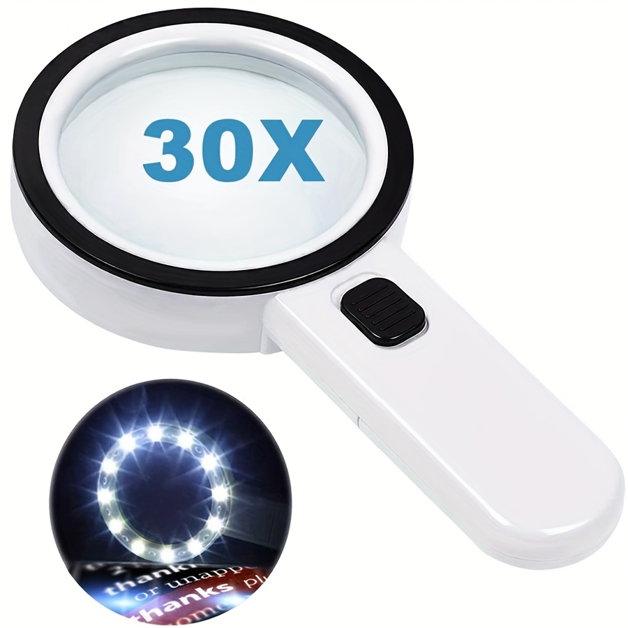 Rechargeable Table Shaped Magnifying Glass With Light Which - Temu