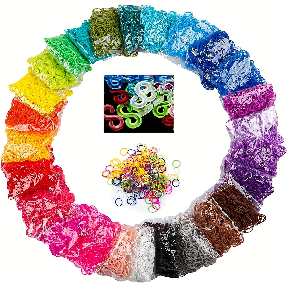Diy Hair Accessories Kit Colorful Rubber Band Diy Bracelet - Temu
