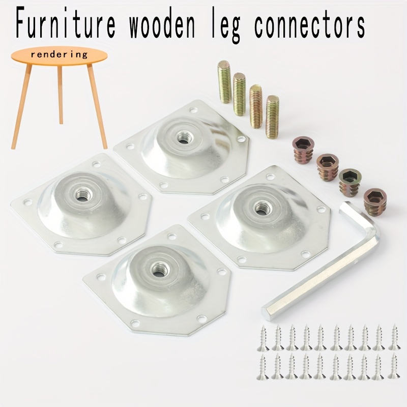 Patas de horquilla para mesa, patas plegables para escritorio, accesorios  para muebles de Metal, 4 unidades