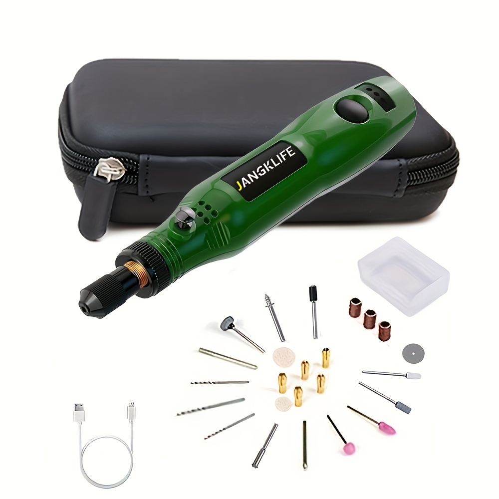 GOXAWEE 12V Mini Rotary Tool Kit With Grinding Accessories