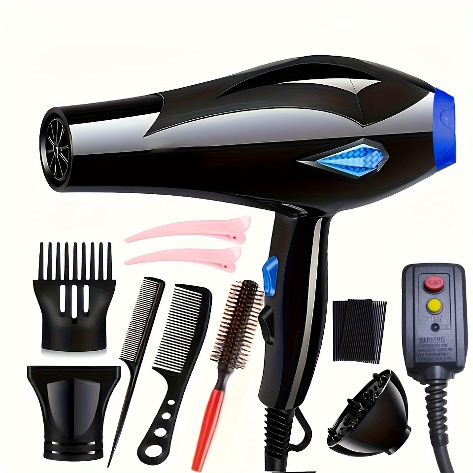 Secador de pelo con cepillo difusor, accesorios de peine, potente motor de  CA para cabello grueso 3C, rizado, para mujeres, salón profesional, mejor