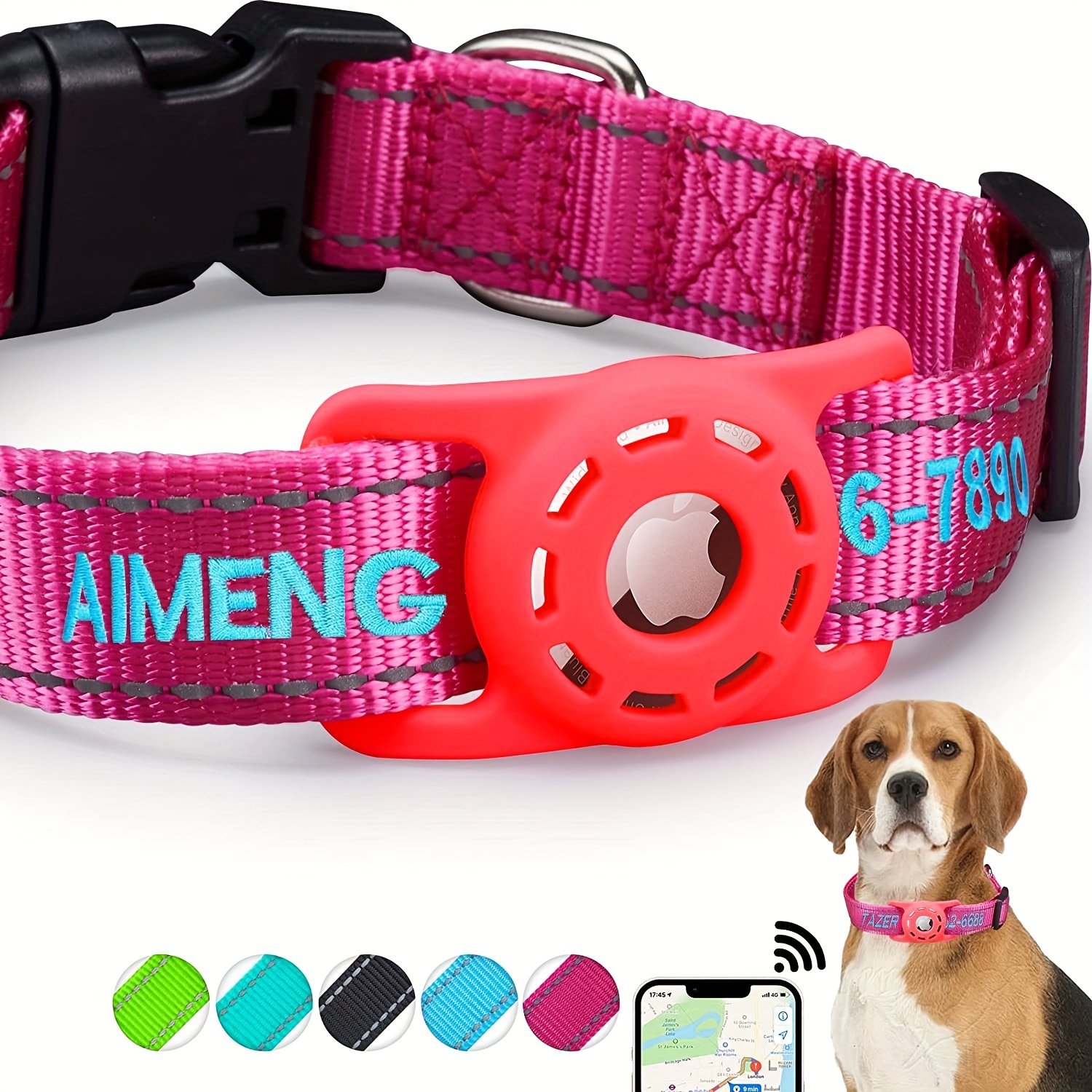 AirTag Dog Collar Holder, Personalized