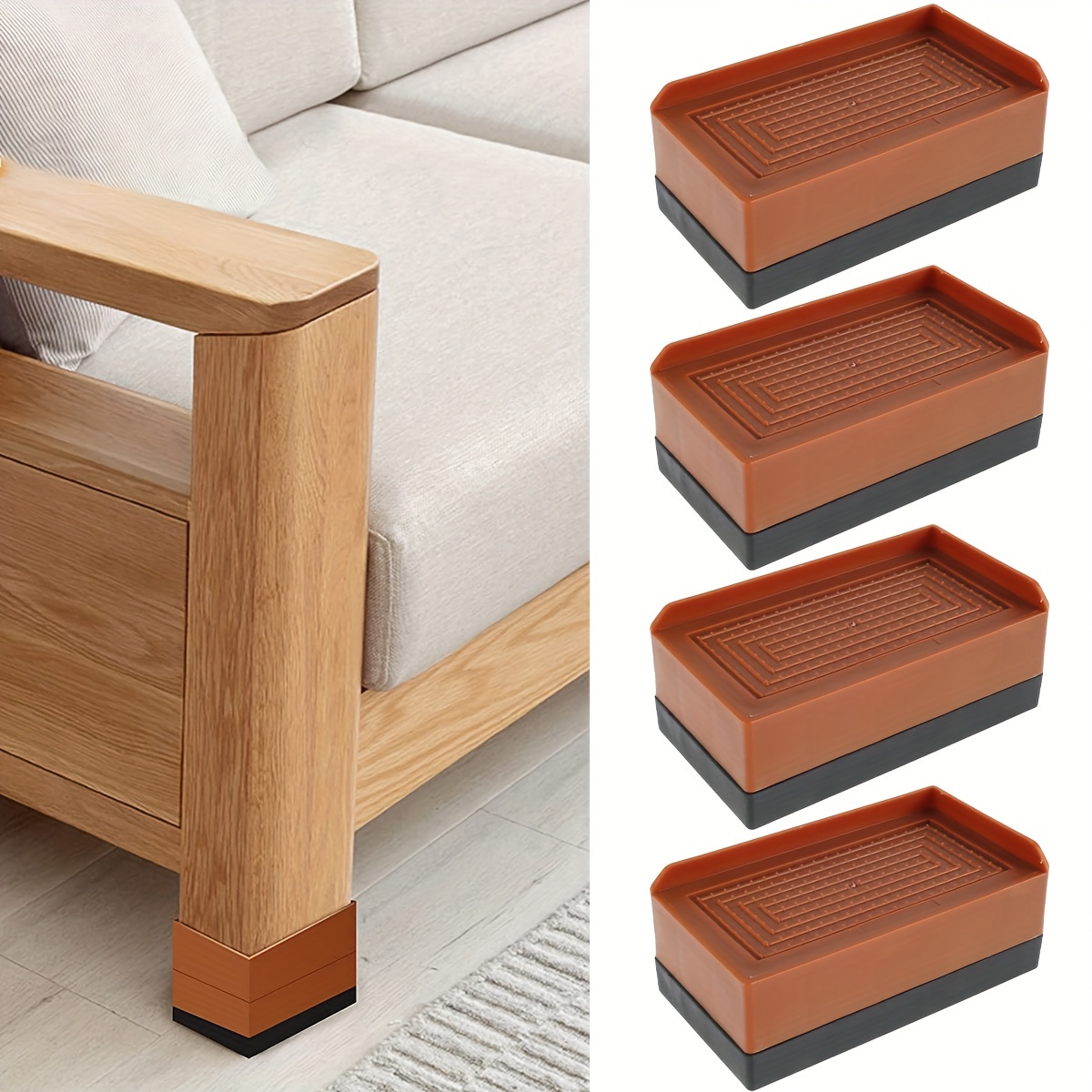  Furnigear - Deslizadores deslizantes para muebles con rosca de  3/4 pulgadas, PTFE (teflón), deslizadores de patas de silla para alfombras  y superficies de madera dura, mueve tus muebles de forma fácil