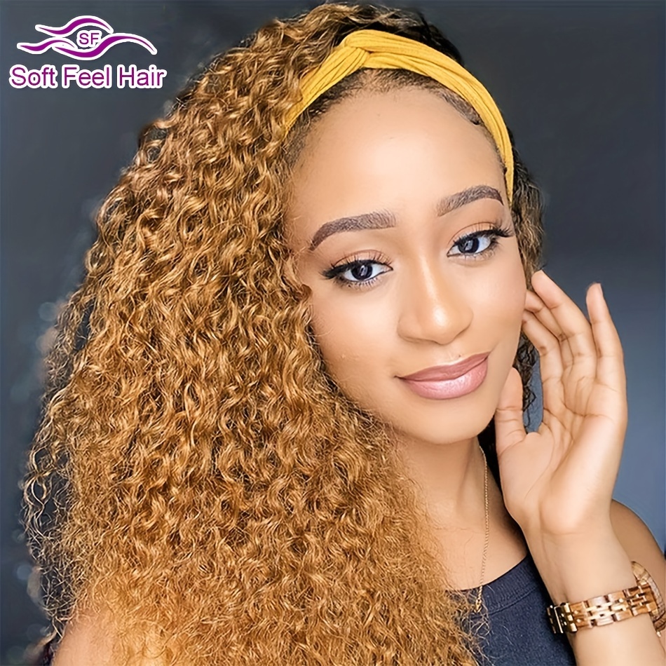 Headband Wigs Human Hair - Temu