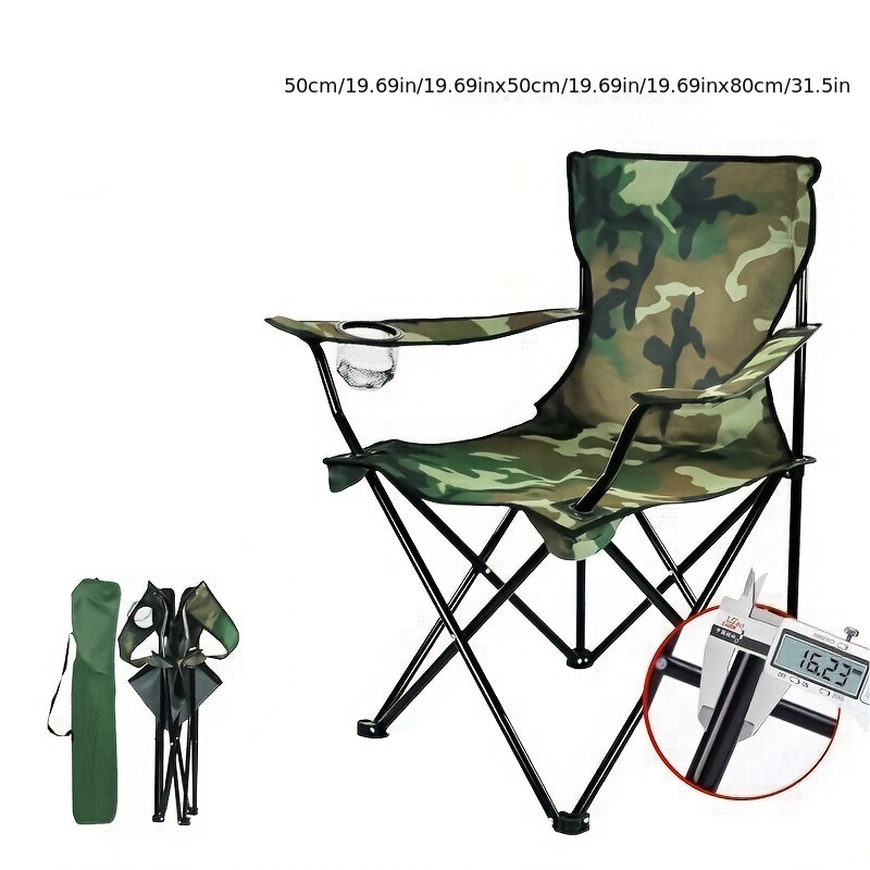 1pc Casual Portable Mountaineering Backpacking Chair Foldable