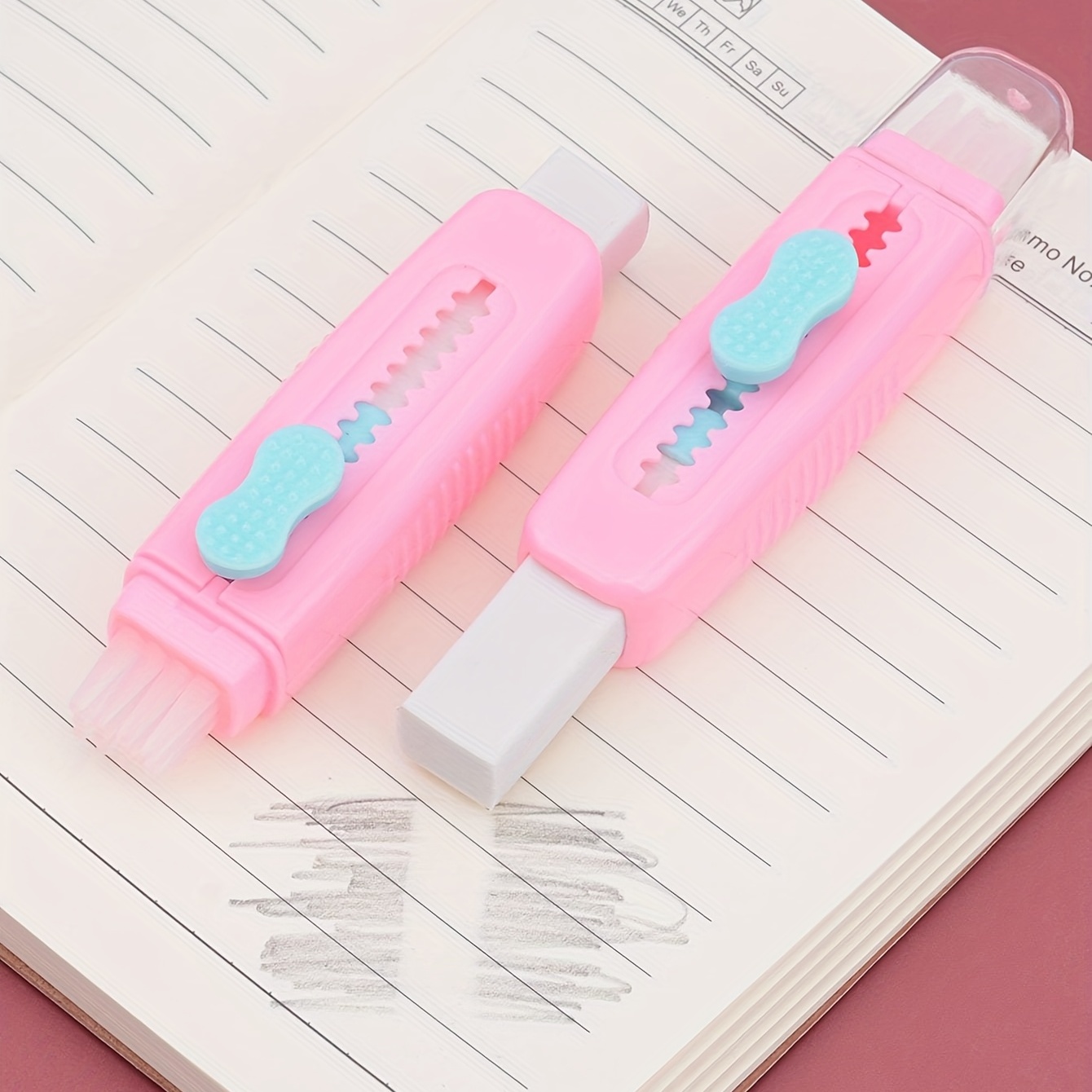 1Pcs Cute Gum Writing Drawing Erasers Long Strip Eraser Kawaii Stationery  Gum For Kids Novelty School Office Supplies