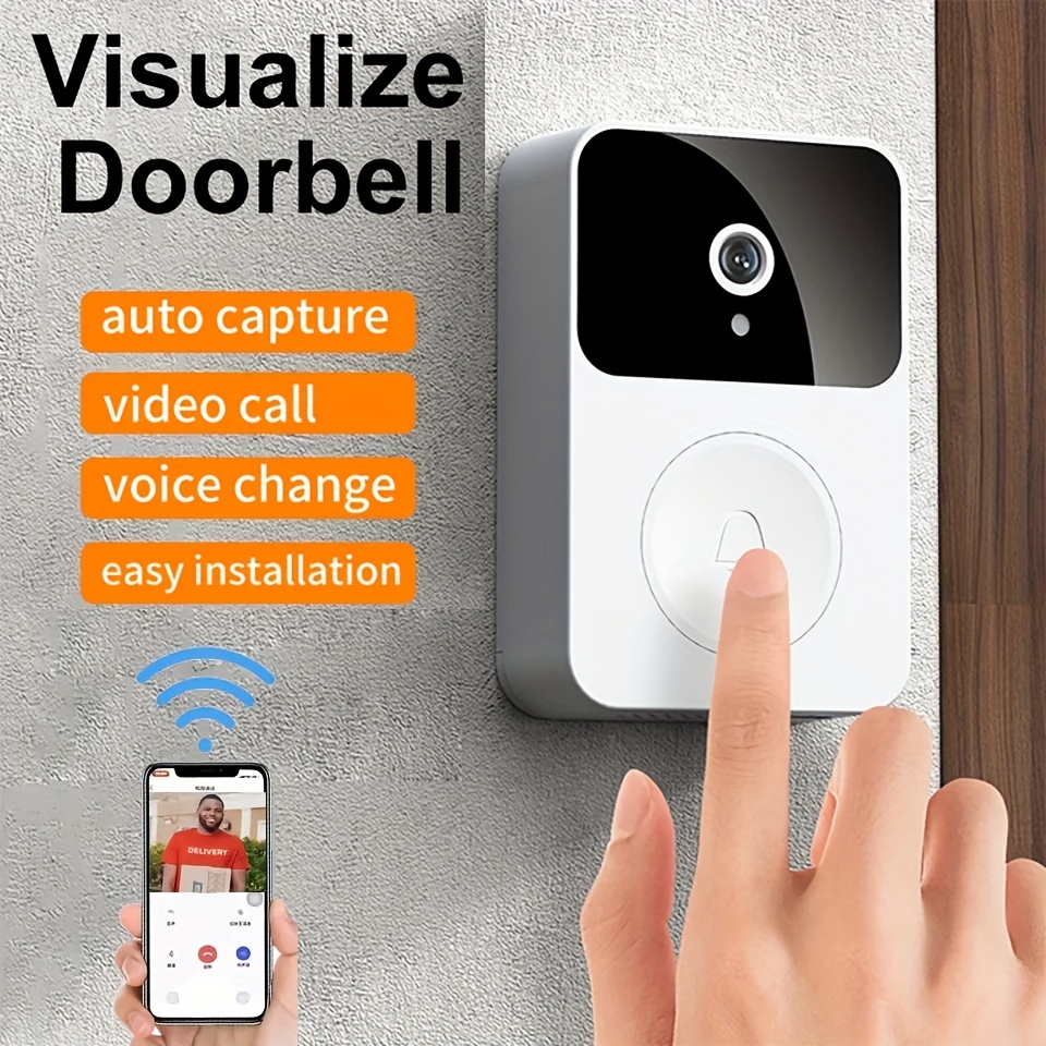 Wifi Timbre Cámara Smart Wi-fi Video portero Timbre de puerta Videollamada  para apartamentos Ir Alarma Cámara de seguridad inalámbrica Eken V5