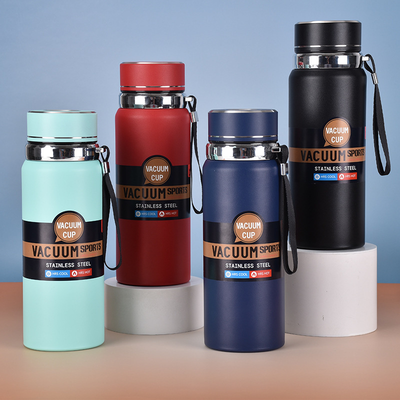 1pc Thermos Bottle with Straw 530ml 750ml Stainless Steel Thermal Cup Car  Insulated Flask Water Tumbler