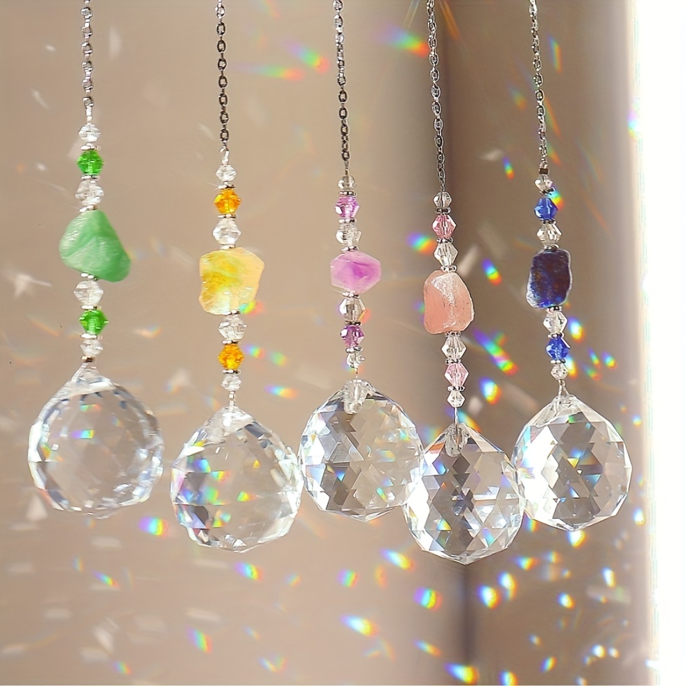 Lustre en chaîne de perles de cristal, 1 ou 5 pièces, guirlande suspendue,  attrape-soleil, prismes en cristal, accessoires de décoration de mariage -  AliExpress