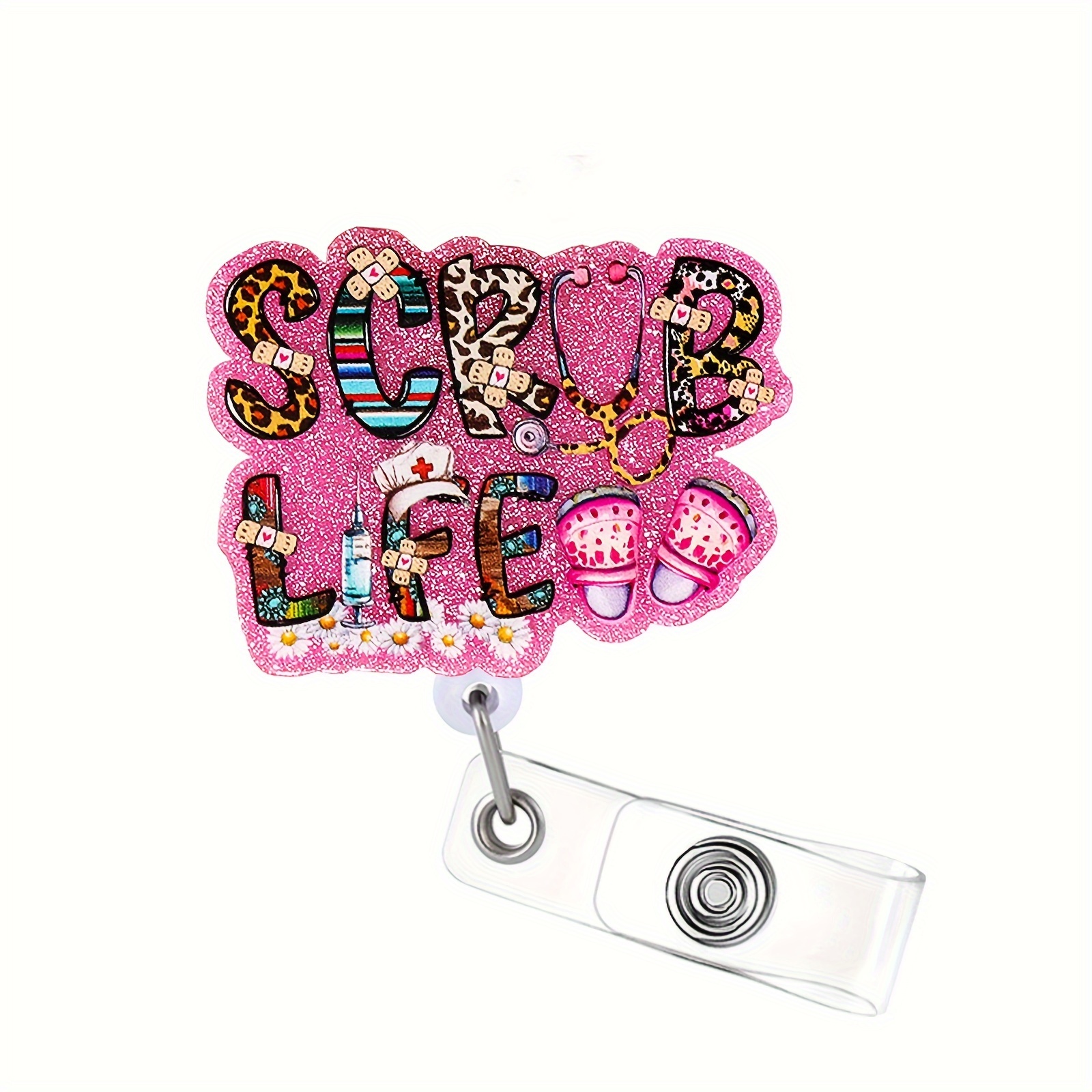 Betsey Johnson Syringe Retractable ID Badge Reel, Medical Accessories