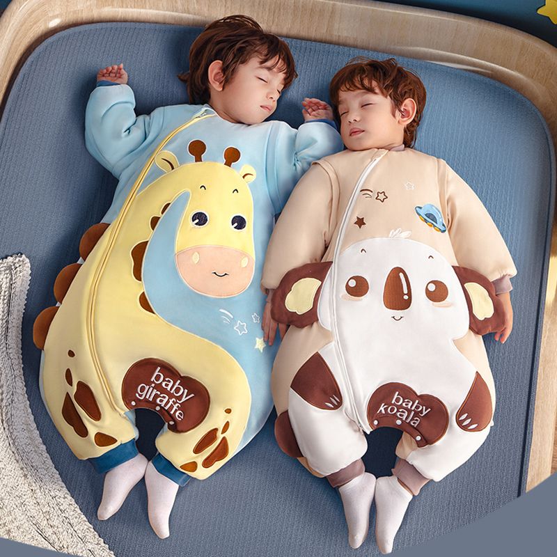 LINGDANG Saco de dormir con diseño de unicornio y animal, suave y cálido  para niños, con acolchado antikick acolchado, cálido bolsillo descapotable,  ligero, cómodo saco de dormir de terciopelo. : : Bebé