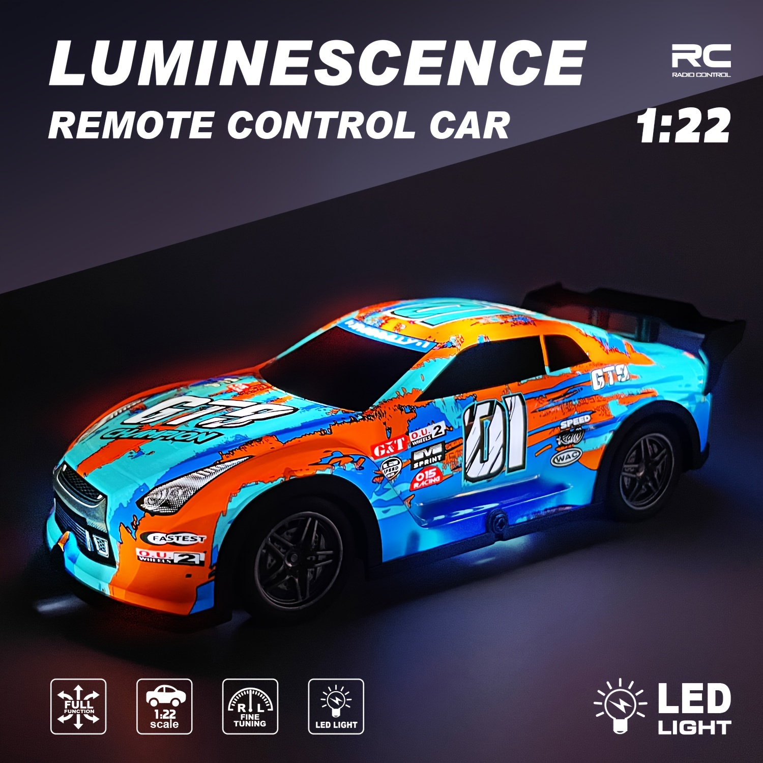 Rc Drift Car With Light - Temu