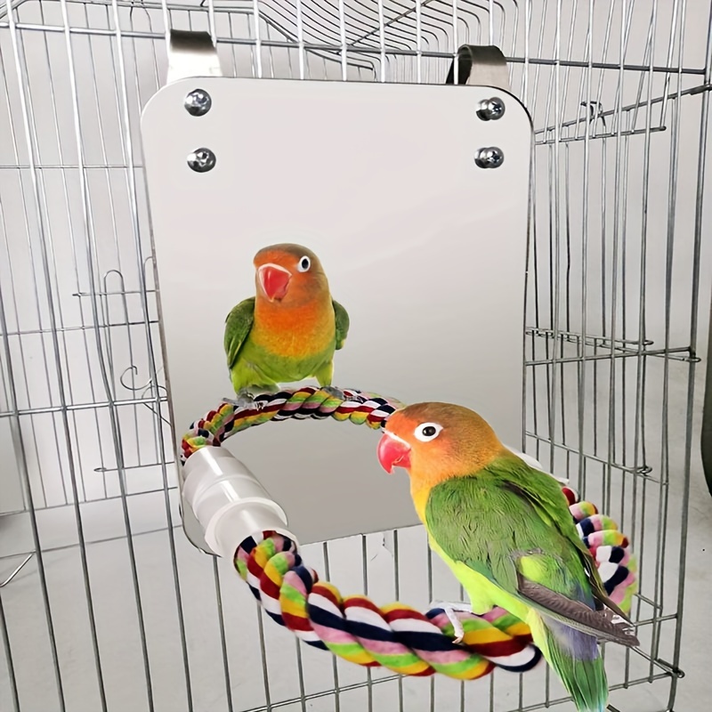 Colorful Bendable Bird Rope Perch Swing Perches Stand Climbing Rope for  Parrot Budgie Canary Cage Standing Toy , 23. Length