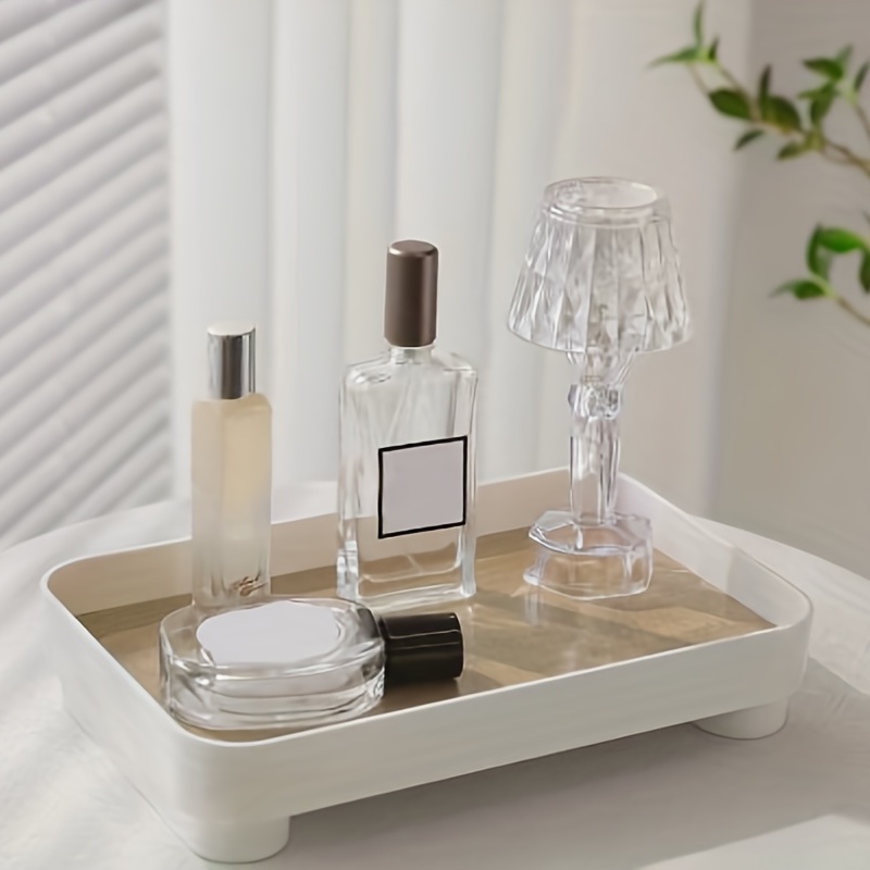 Silicone Bathroom Vanity Tray With Soap Dispenser - Organize Your Bathroom  Sundries And Hands Soap, Shampoo, And Perfume - Temu