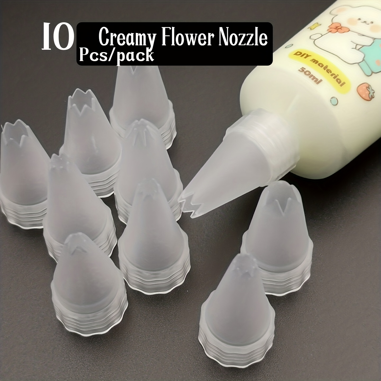 Fake whipped cream glue & nozzles