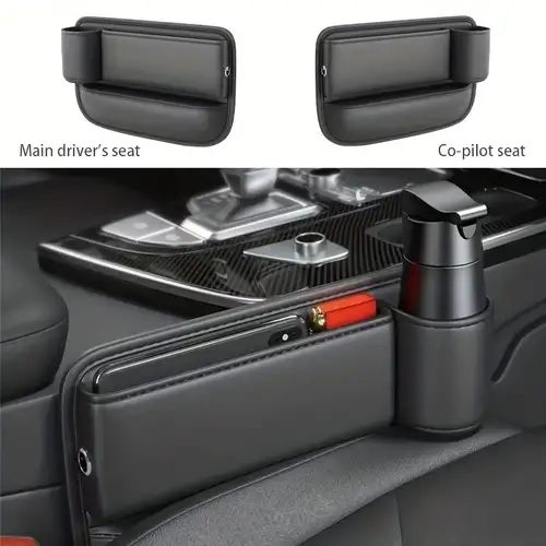 Car Seat Gap Filler Organizer, 2 Pack Multifunctional Car Seat Organizer,  Auto Console Side Storage Box with Cup Holders 2 Seat Hooks for Drink, Car  Organizer Front Seat for Holding Phone, Sunglasses : : Car &  Motorbike