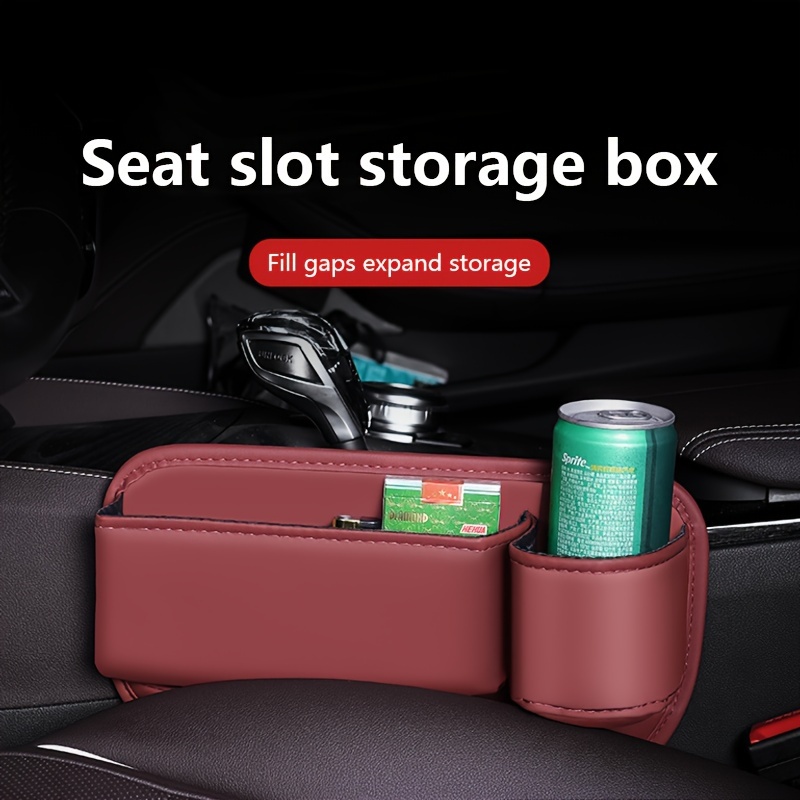 Leather Car Seat Storage Box - Temu