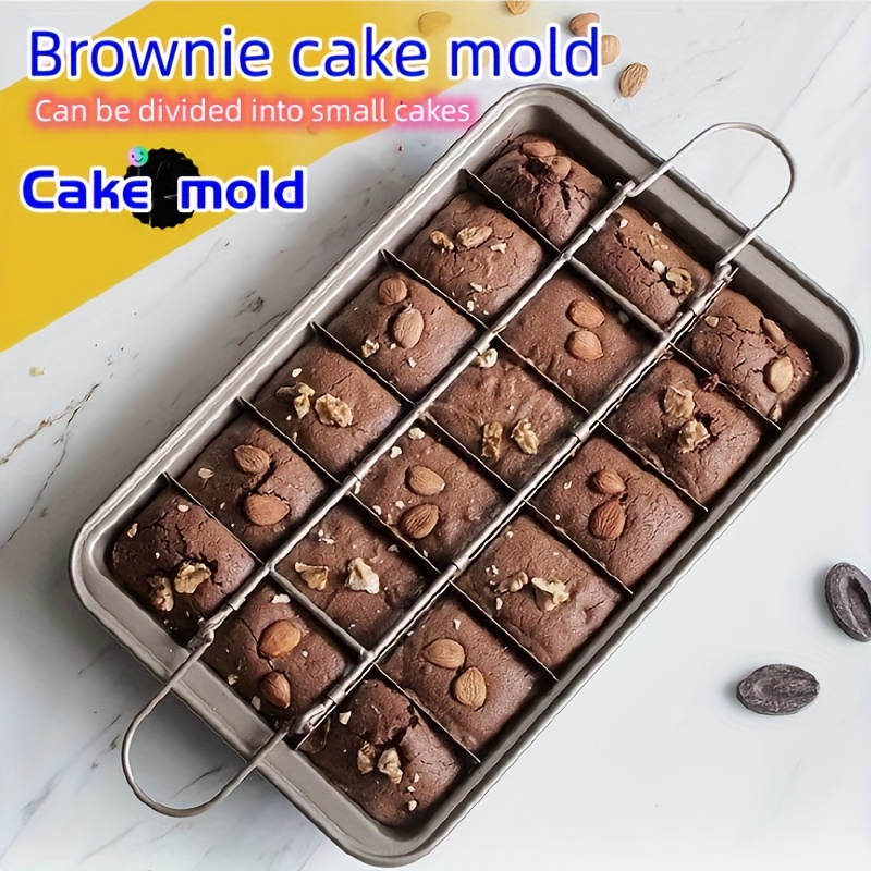 1pc Non-Stick Brownie Pan with Built-in Slicer - Perfect for Baking,  Slicing, and Serving Brownies, Cakes, Fudges, and Chocolate