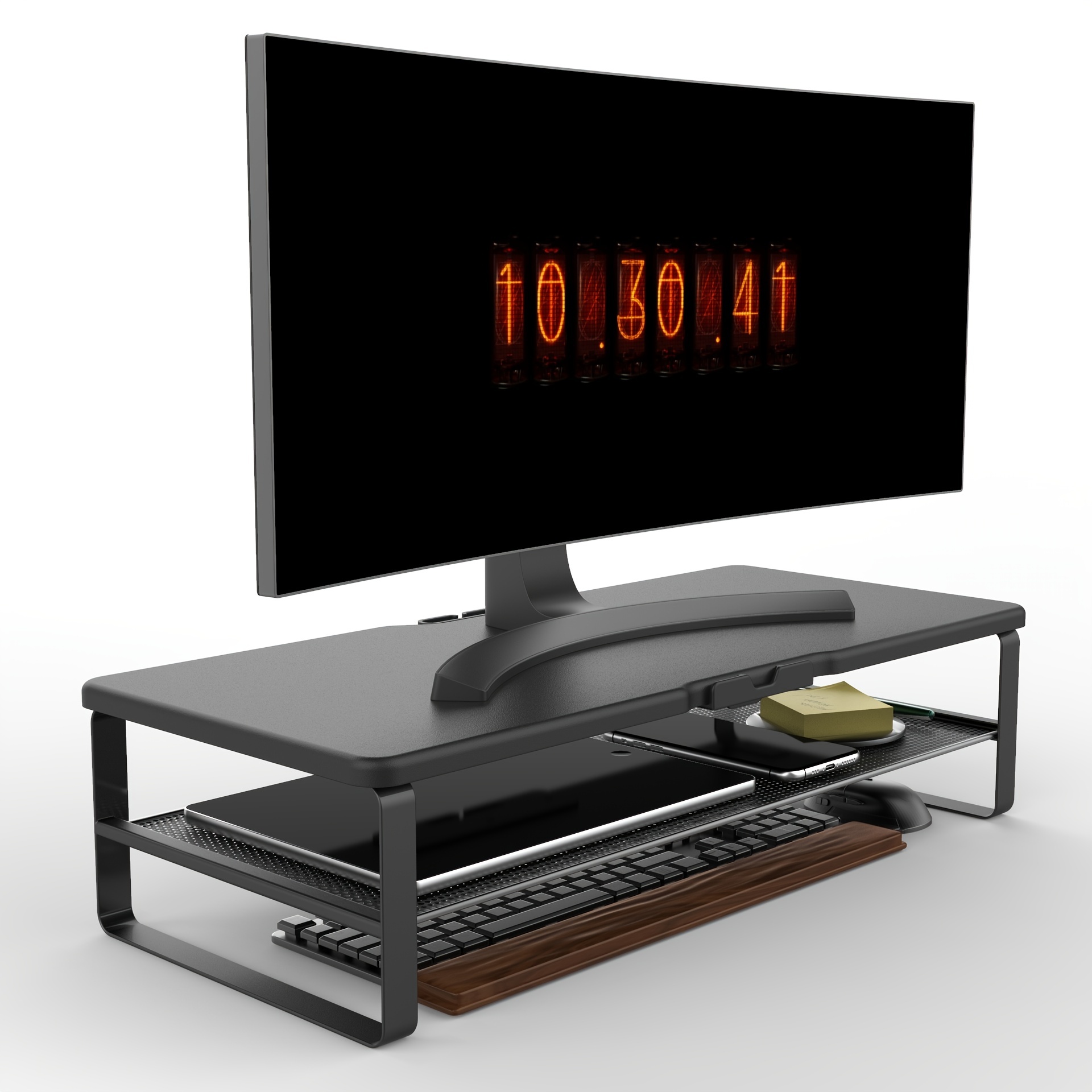 Soportes de altavoces de escritorio para altavoces de computadora pequeños  y medianos, soportes de altavoces de monitor de estudio resistentes con