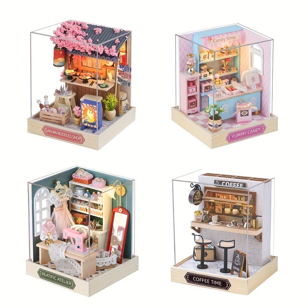 Rolife Dollhouse DIY Miniature Set-Model Building Kit-Self Assembly Construction Fairy Playset-Home Decor-Christmas Birthday