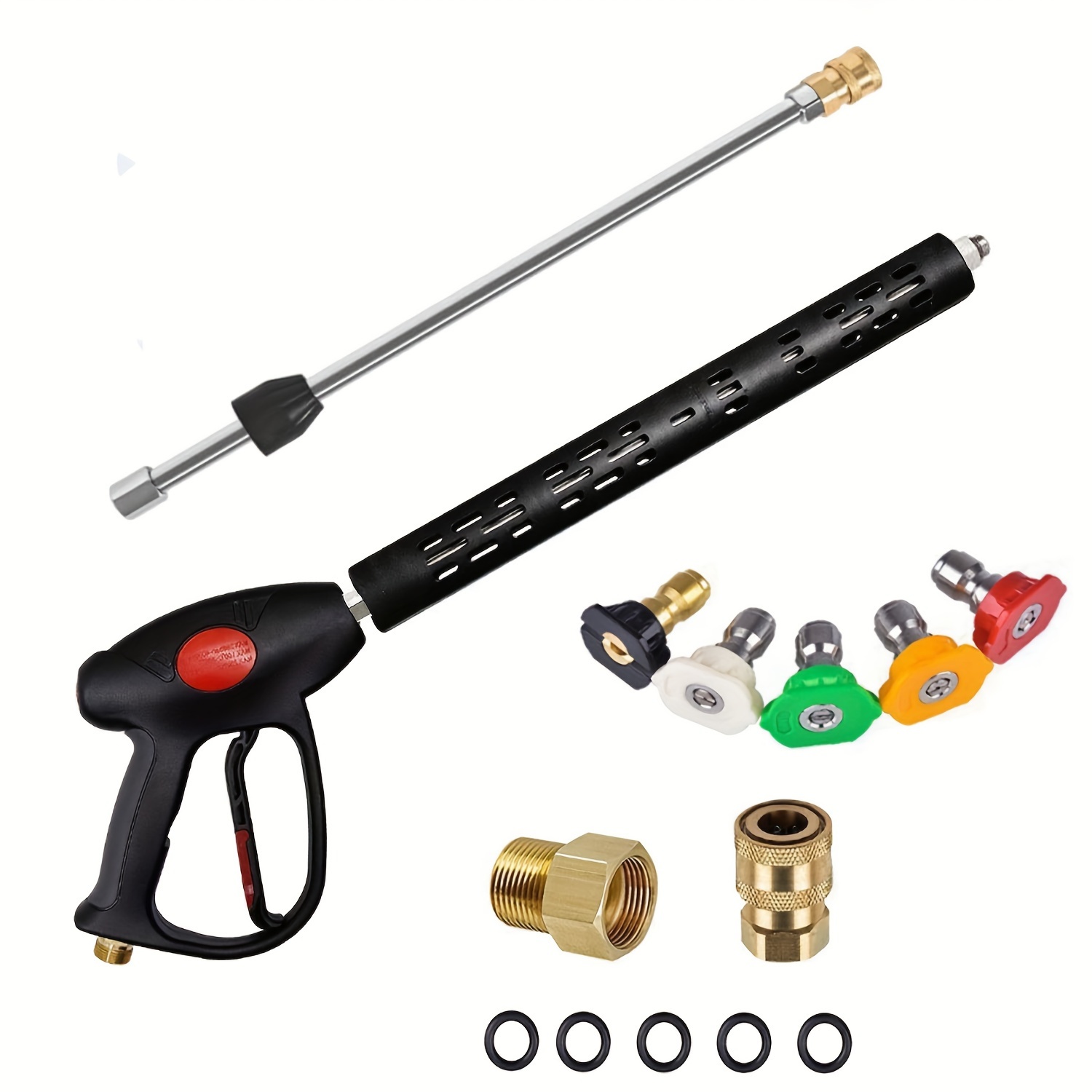 Foam Cannon for Pressure Washer Car Wash Foam Gun Kit M22-14mm and Quick  Inlet Connector with Quick Connector 5PCS Nozzle Tips - AliExpress