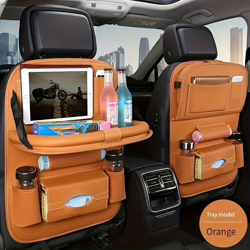 Auto Rücksitz Tablett Tisch Auto Rücksitz Organizer mit Klapptisch für  Lebensmittel Laptop Klapptisch Tablett Reise Aufbewahrung tasche