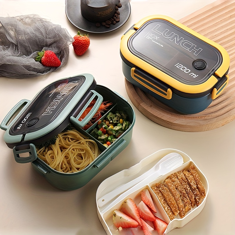 Wheat Straw Divided Snack Containers, Japanese Style Lunch Box, Portable  Microwave Oven Square Divided Fast Food Box, Picnic Camping Food Fruit  Container, For Back To School, School Supplies And Classroom, Kitchen  Acccessories 