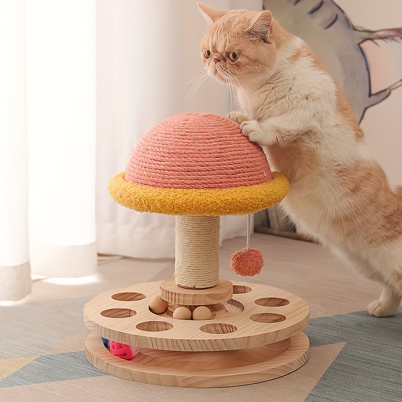 Mushroom Shaped Cat Scratching Mat, Interactive Toys For Indoor Cats, Pet Toy  Cat Scratcher Pad, Shop On Temu And Start Saving