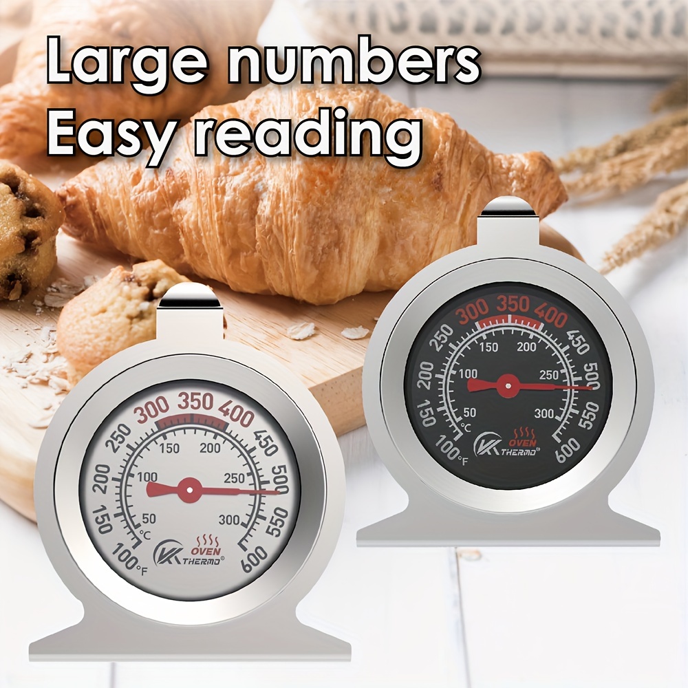 Jeobest Oven Temperature Thermometer - Home Food Meat Stainless Steel  Temperature Stand Up Dial Oven Thermometer Gauge Kitchen Baking Supplies MZ