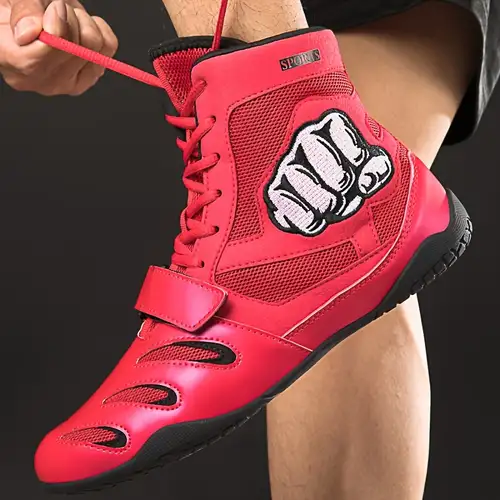  Zapatos de boxeo para hombre, zapatos de lucha libre, botas de  boxeo, zapatos de entrenamiento ligeros para levantamiento de pesas,  zapatos de artes marciales mixtas para levantamiento de pesas, color 