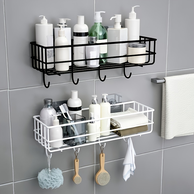 1PC Exquisite Adhesive Shower Caddy Corner - Rustproof Stainless Steel Shower  Organizer Rack with Hook Holder, Punch Free Bathroom Storage Organizer  Shelves, High-End and Luxurious Style, Simple and Elegant, Space-Saving  Bathroom and