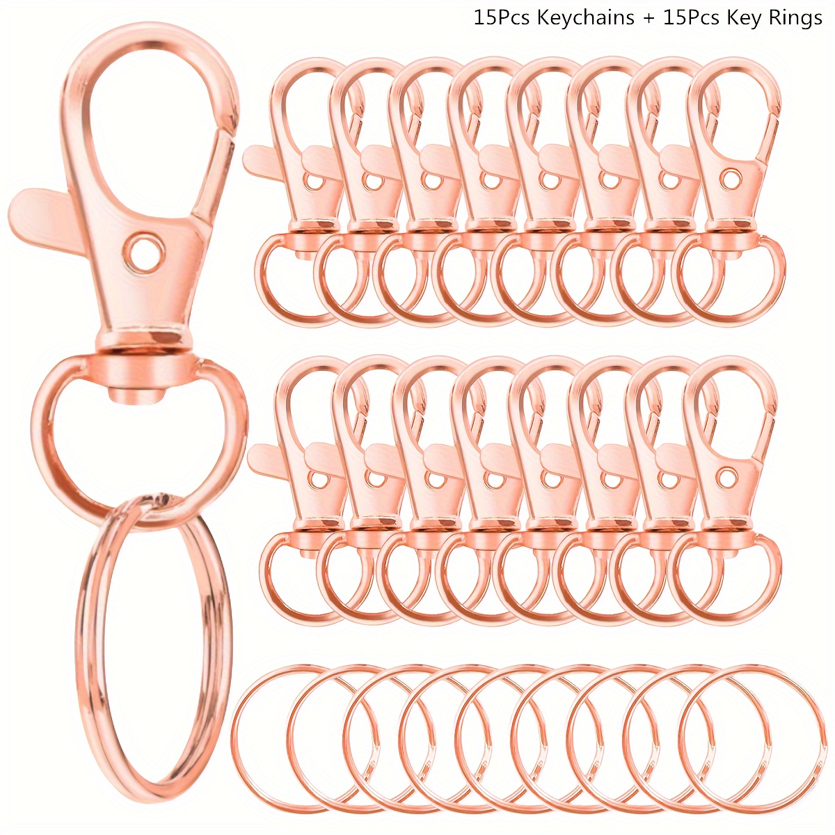 100 Pcs Swivel Snap Hook and Key Rings with Chain and Jump Rings for  Keychain Lanyard DIY Jewelry Crafts Accessories(50 Pcs Lanyard Snap Hooks+50  Pcs Keychain Rings with Jump Rings) : 