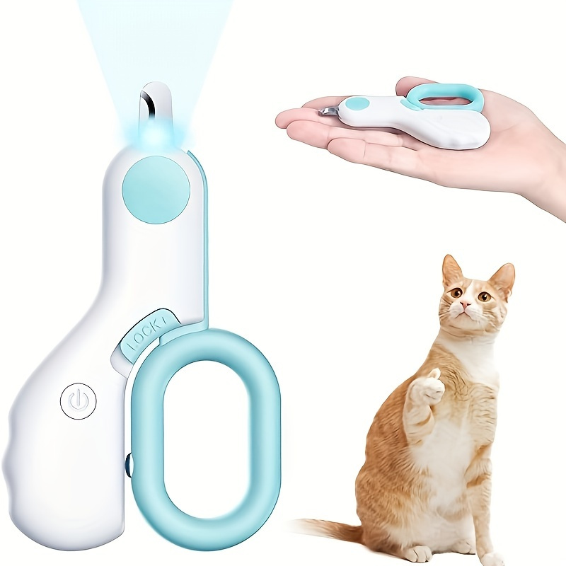 Pet Products Splash Proof Cat And Dog Nail Clipper LED Lamp Magnifying  Glass Anti Cutting Blood Line Pet Nail Clipper