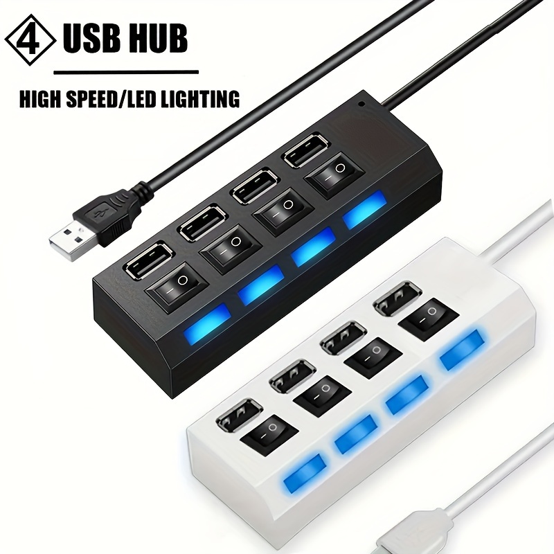 Hub USB 3.0 con 7 Puertos con Linterna Incluida-Regleta USB con
