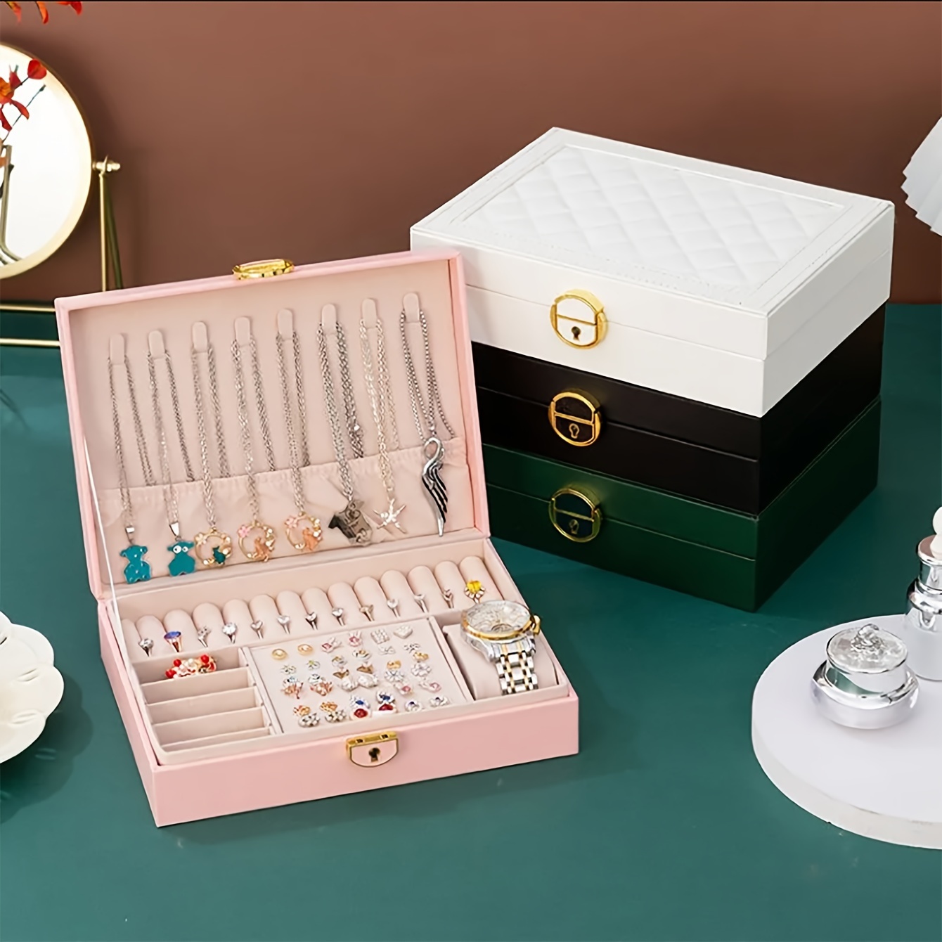 2 Layer Jewelry Box - Temu