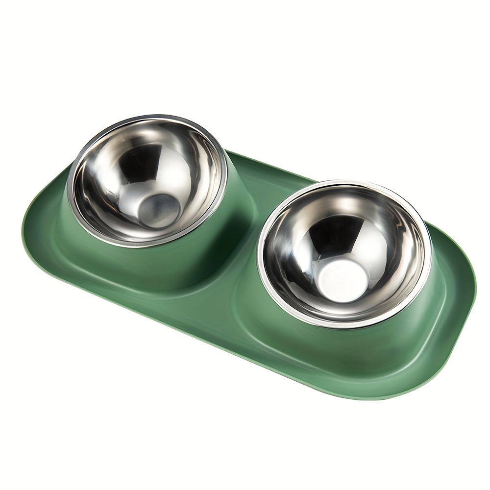 Dog Food Bowls Stainless Steel Dog Food & Water Bowls, Dog Dishes Set with  No Spill