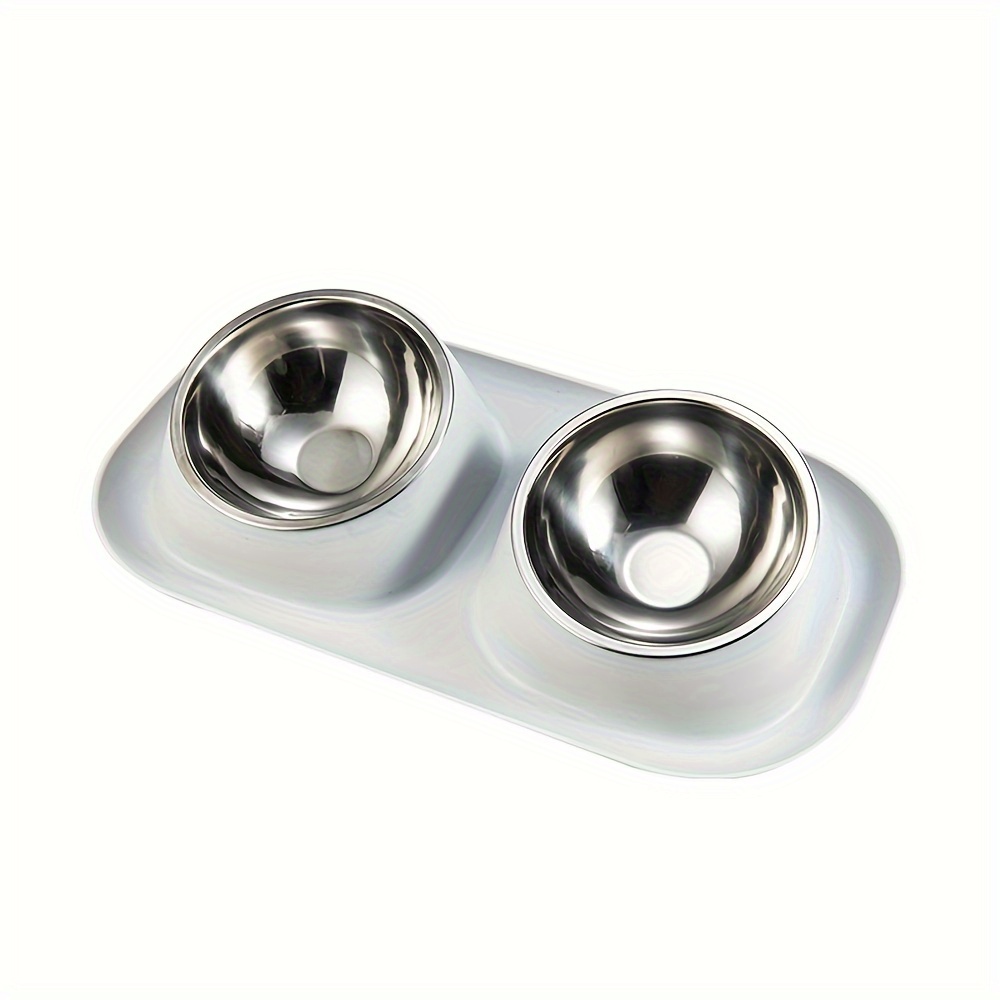 Stainless Steel Metal Dog Bowls (Pack of 2)