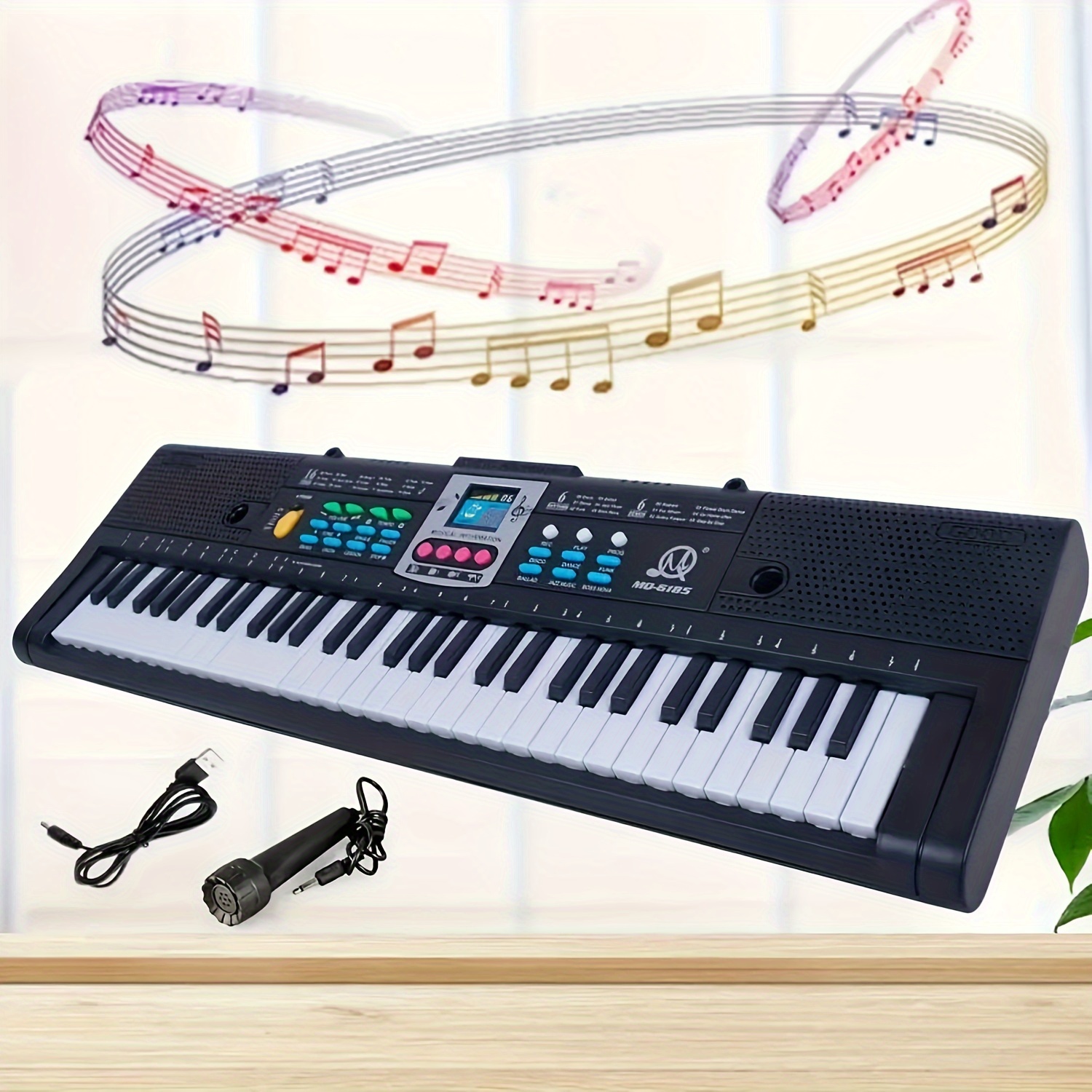 Clavier Piano électrique numérique Mini clavier électronique 61 touches  pour enfants Instrument de musique Jouet avec microphone pour débutants,  cadeaux de Noël et d'anniversaire : : Jeux et Jouets