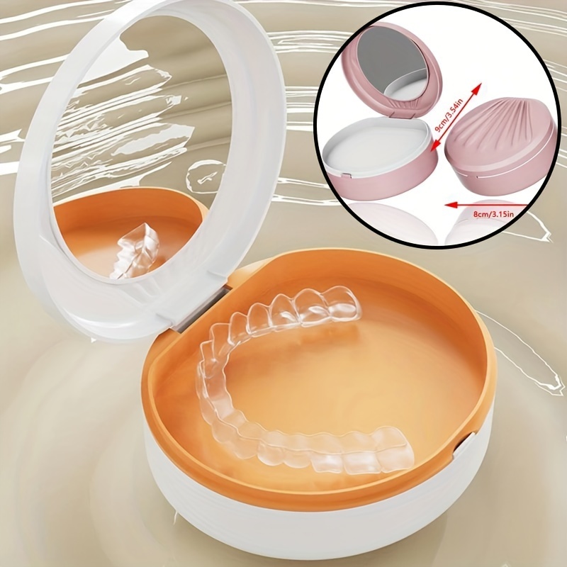 Press Shell Dental Box Transparent Dental Retainer Box - Temu