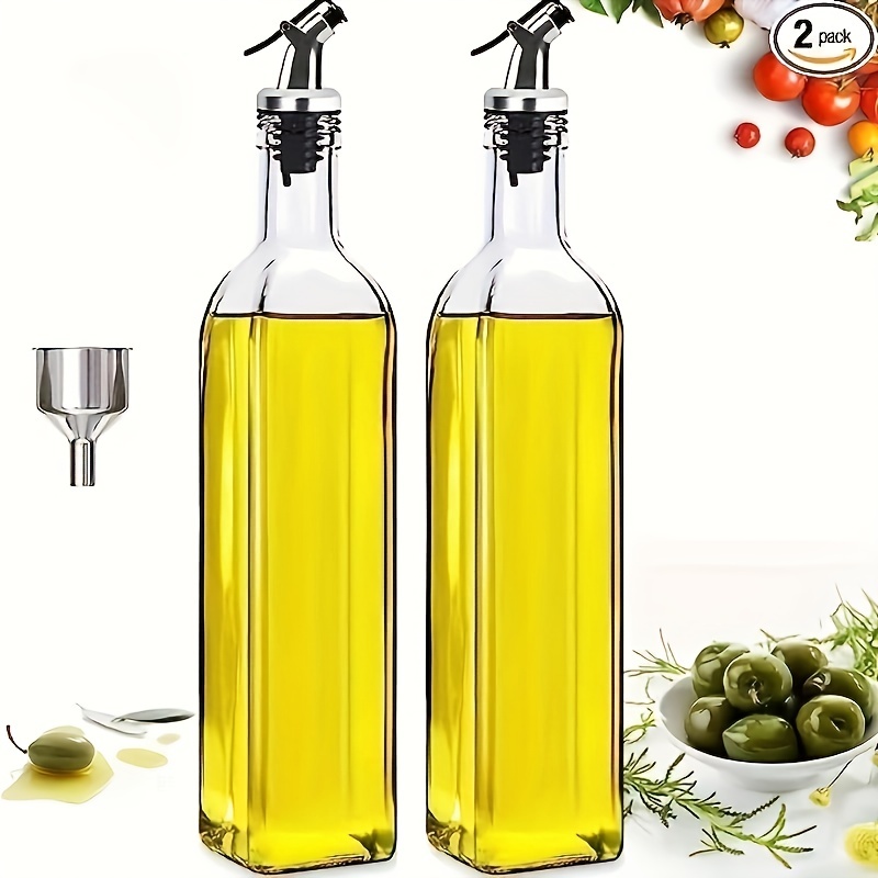Acheter Bouteille d'huile, bouteille de Sauce, bouteilles de stockage en  verre d'assaisonnement de cuisson pour huile et vinaigre, distributeur d' huile créatif pour accessoire de cuisine