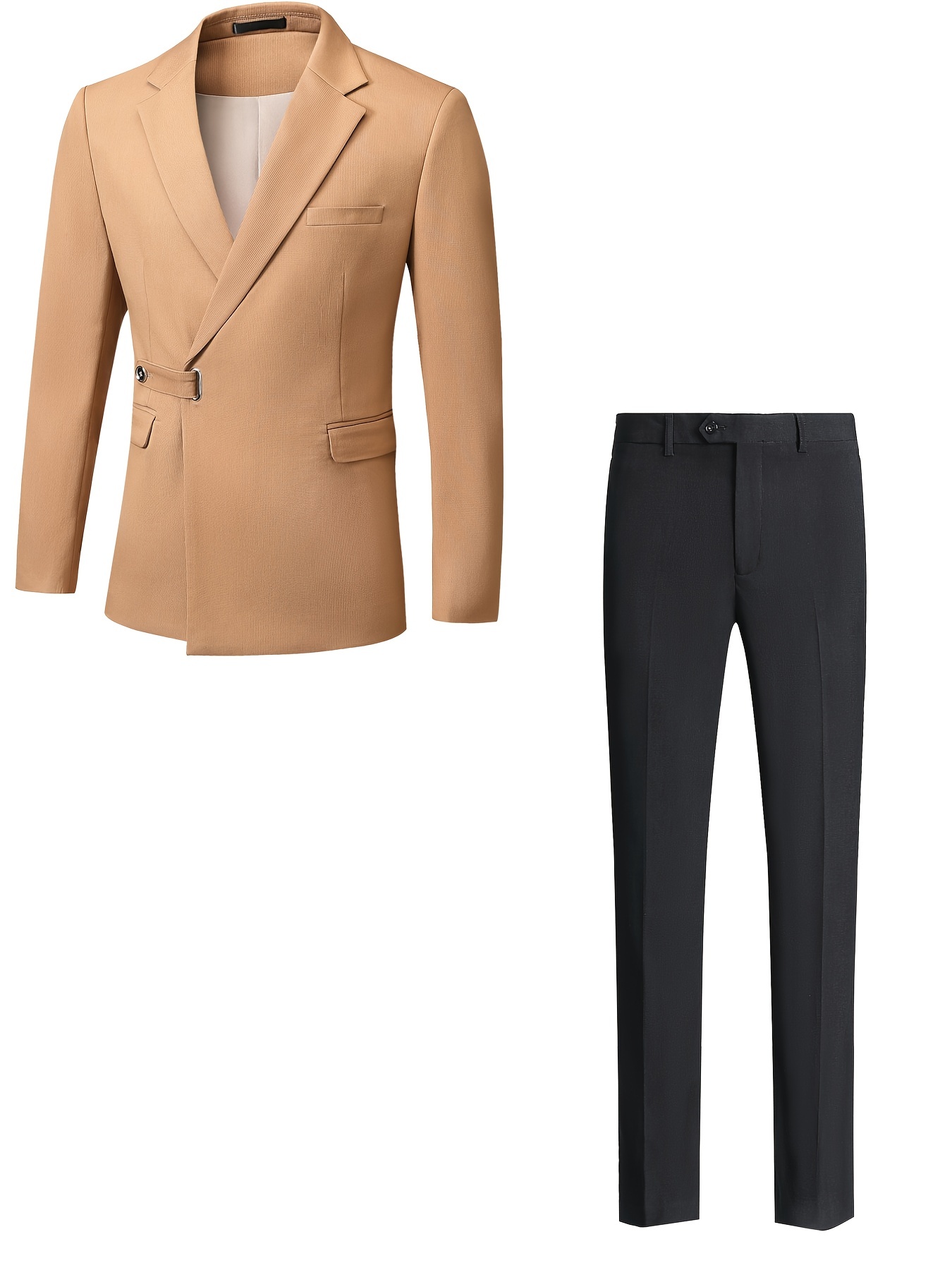 3pcs Women's Business SuitLapel Double Breasted Jacket Corset Pants Blazer  Sets